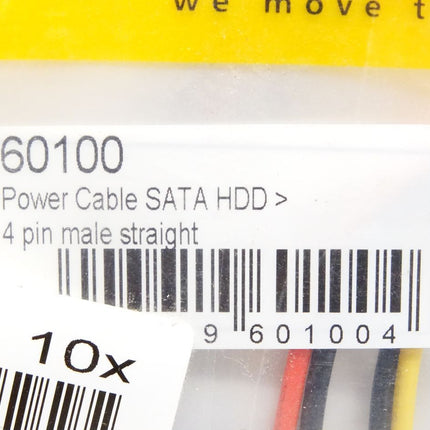 Delock 60100 / Power Cable SATA HDD / Inhalt : 10 Stück / Neu OVP