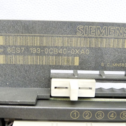 Siemens Terminal Block 6ES7193-0CB40-0XA0 / 6ES7 193-0CB40-0XA0