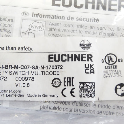 Euchner Berührungslose Sicherheitsschalter 170372 CES-I-BR-M-C07-SA-N-170372 / Neu OVP