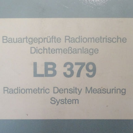 Berthold LB379 / Radiometrische Dichtemeßanlage / Neu OVP