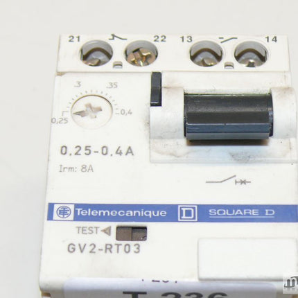 Telemecanique GV2-RT03 Motorschutzschalter 0.25-0.4A Schütz