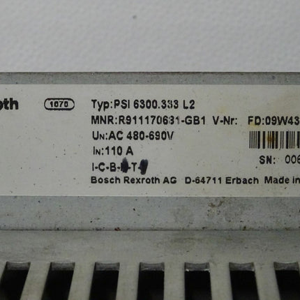 Rexroth PSI 6300.333 L2 Frequenzumrichter R911170631-GB1 / 480-690 VAC / 110A