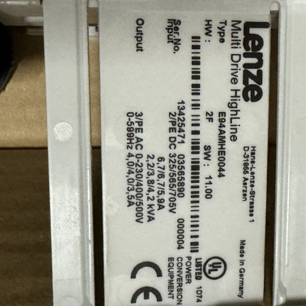 Lenze Servo Umrichter L-force Multi Drive HighLine E94AMHE0044 + Backplane E94AZPM0044 / Neuwertig OVP