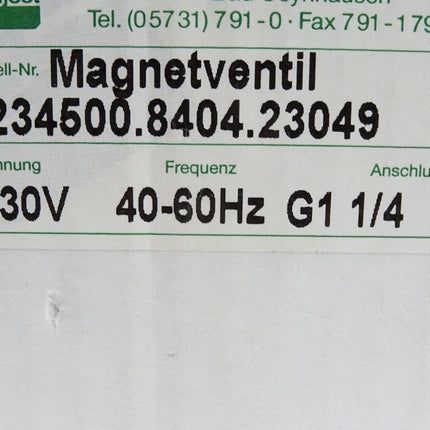 Buschjost Norgren Magnetventil 8234500 8404.23049 / Neu OVP