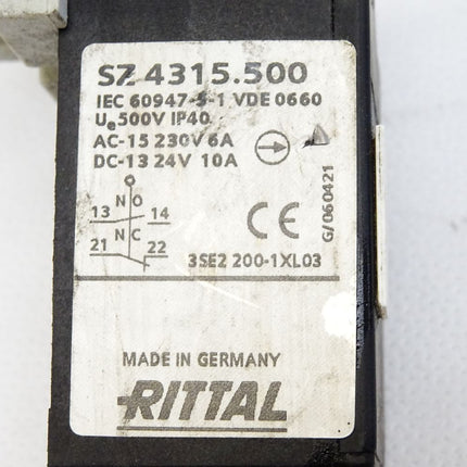 Rittal SZ4315.500 3SE2200-1XL03 Türpositionsschalter