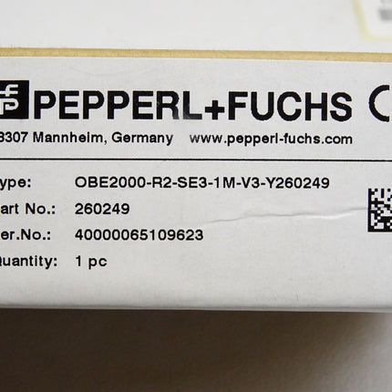 Pepperl+Fuchs Lichtschranke 260249 OBE2000-R2-SE3-1M-V3-Y260249 / Neu OVP