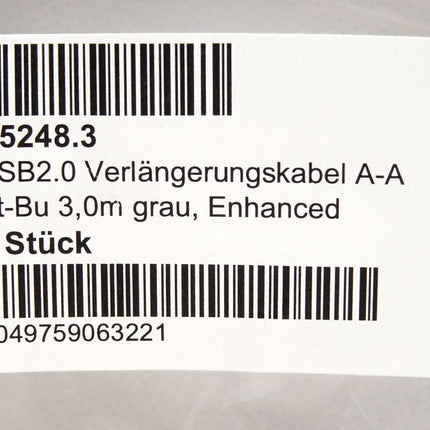 EFB Elektronik K5248.3 USB2.0 Verlängerungskabel A-A St-Bu 3,0m grau / Neu OVP