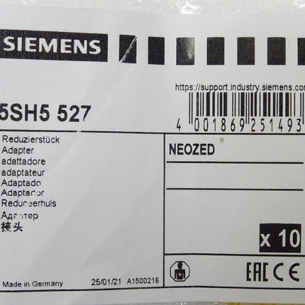 Siemens 5SH5527 Reduzierstück 5SH5527 Adapter neu-OVP