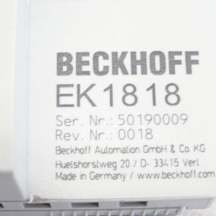 Beckhoff EK1818 Rev.0018 EtherCAT-Koppler