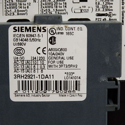 Siemens 3RT2024-1AP00 Leistungsschütz