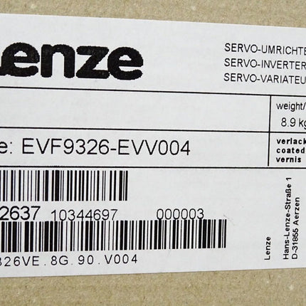 Lenze 9300 vector EVF9326-EVV004 11 kW 13432637 33.9326VE.8G.90.V004 EVF9326-EV Safe standstill / Neu OVP versiegelt