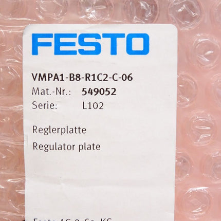 Festo Reglerplatte VMPA1-B8-R1C2-C-06 549052 / Neu OVP