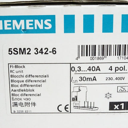 Siemens FI-Block 5SM2342-6 / Neu OVP