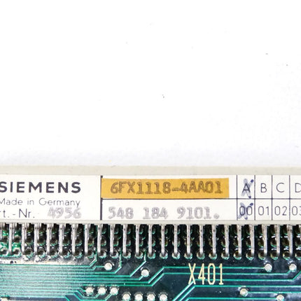 Siemens Karte 6FX1118-4AA01 / 5481849101.00