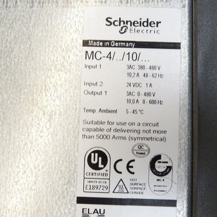 Elau Schneider PacDrive MC-4 MC-4/11/10/400 E0R603 v00.11 VDM01D10AG00