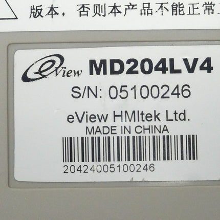 eView HMltek Ltd. MD204LV4 S/N: 05100246 Panel