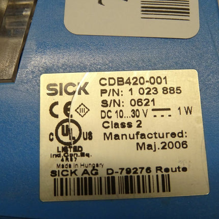 SICK AG CDB420-001 P/N 1023885 / S/N 0621