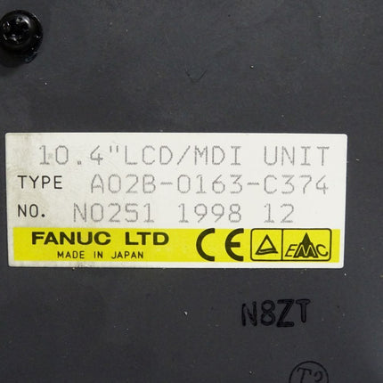 Fanuc 10.4" LCD MDI Unit A02B-0163-C374