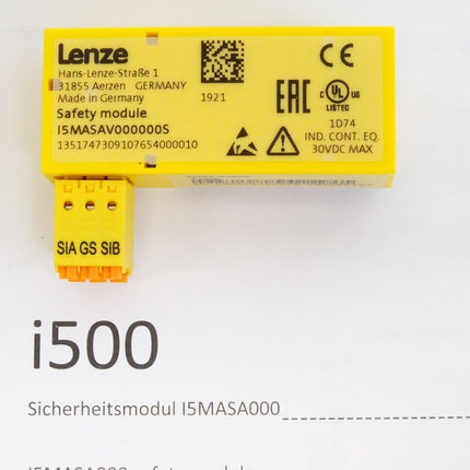 Lenze Sicherheitsmodul i500 i5MASA i5MASAV000000S + control unit i5CA for Inverter I55AE175F10010000S / Neu OVP