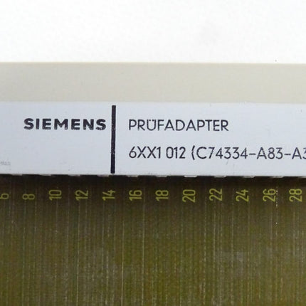 Siemens SIMATIC 6XX1012 Prüfadapter C74334-A83-A3 / 6XX1 012 E: 02 / OVP