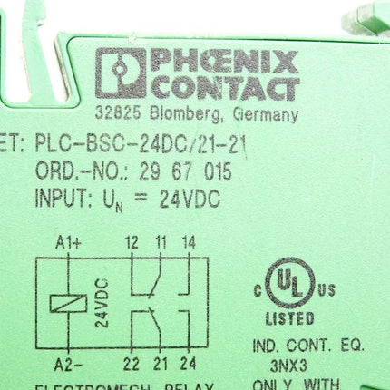 Phoenix Contact 2967015 PLC-BSC- 24DC/21-21 Relaissockel + Relais REL-MR- 24DC/21-21 2961192