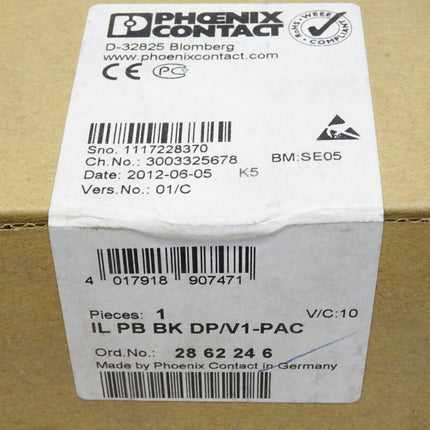 Phoenix Contact IL PB BK DP/V1-PAC Buskoppler 2862246 / Neu OVP versiegelt