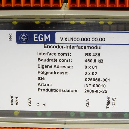 EGM Encoder-Interfacemodul INT-00010 V.XLN00.000.00.00