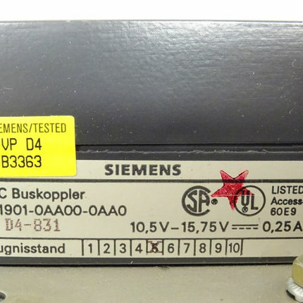 Siemens 6GK1901-0AA00-0AA0 Sinec Buskoppler 6GK1 901-0AA00-0AA0 E:05