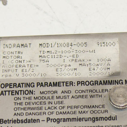 Indramat MOD1/1X084-005 Programmier Modul für TDM 1.2-100-300-W1