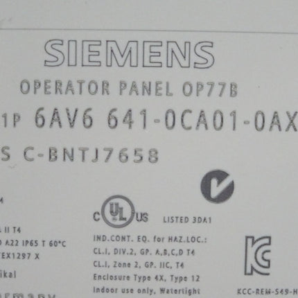 Siemens Panel OP77B 6AV6641-0CA01-0AX1 6AV6 641-0CA01-0AX1