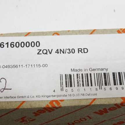 Weidmüller ZQV 4N/30 RD Querverbinder 2561600000 / Inhalt:2 Stück / Neu OVP