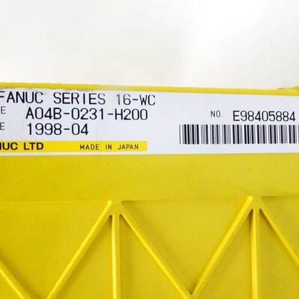 Fanuc Rack Backplane 4-Slot 16-WC A04B-0231-H200