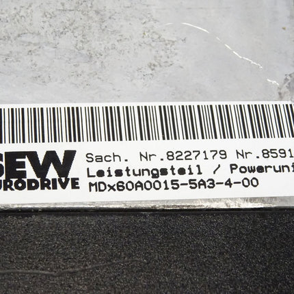 SEW Eurodrive 8227179 MDx60A0015-5A3-4-00 + 8227012 MDF60A-00 DEFEKT