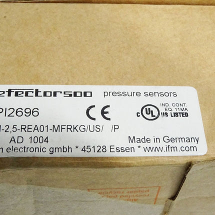 Ifm Electronic Efector500 PI2696 Frontbündiger Drucksensor mit Display PI-2,5-REA01-MFRKG/US/ /P / Neu OVP