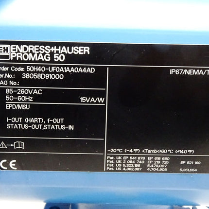 Endress+Hauser Durchflussmessgerät Promag50 50H40-UF0A1AA0A4AD Promag H