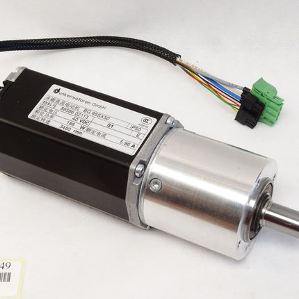 Siemens Dunkermotoren Bürstenloser Servomotor BG65SX50 / 3480 r/min 40V Getriebe PLG63 / Neu