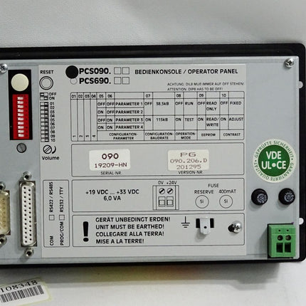 Mikron Lauer Panel PCS090 Bedienkonsole PG 090.206.D - ohne Hintergrundbeleuchtung