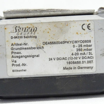 Sturm DE45560040PKYCMYD0808 / 0-25 mbar / max. 250 mbar / 1605458.01.007