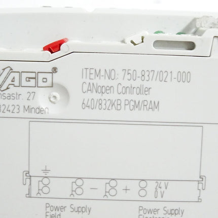 Wago 750-837 / 021-000 CANopen controller