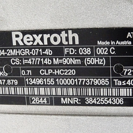 Rexroth Getriebemotor 13496159 0.37kW 1400/1680 r/min i47.879 GKR04-2MHGR-071-4b