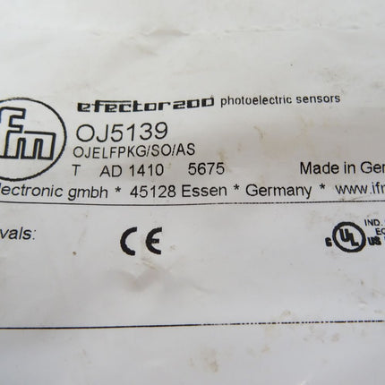 Ifm electronic Efector200 / OJ5139 / OJELFPKG/SO/AS / Neu OVP