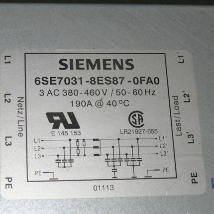 SIEMENS NETZFILTER 6SE7031-8ES87-0FA0 / 6SE7 031-8ES87-0FA0 380-460V