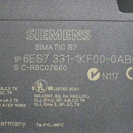 Siemens S7-300 SM331 6ES7331-1KF00-0AB0 6ES7 331-1KF00-0AB0