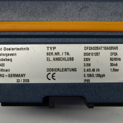 ProMinent® GmbH DF2A204T10A00W0 2008101257 DF2A 230V 50/60Hz 3.5W 30mA 1,5bar