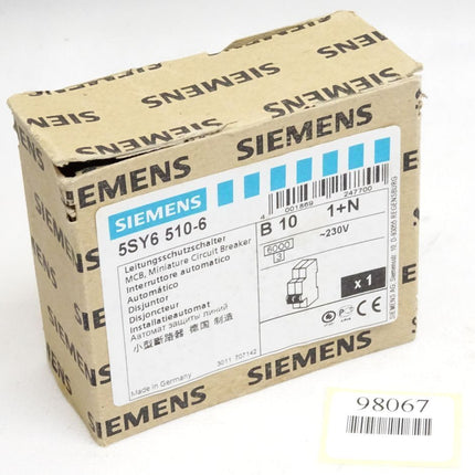 Siemens 5SY6510-6 5SY6 510-6 Leitungsschutzschalter / NEu OVP