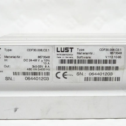 Lust CDF30.008,C2.1 Frequenzumrichter LTI 0-33V 8A 0-400Hz / 8673548 - defekt