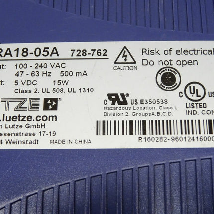 Lutze DRA18-05A / 728-762 / 728762 / One-phase switching power supply