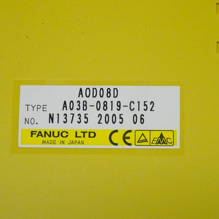 Fanuc AOD08D digitale Ausgabeeinheit A03B-0819-C152 // N13735 2005 06 NEU