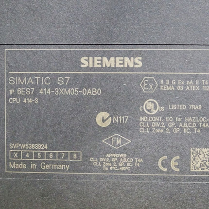 Siemens S7-400 CPU 414-3 6ES7414-3XM05-0AB0 6ES7 414-3XM05-0AB0