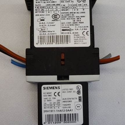 Siemens 3RT1015-1BB44-3MA0 + 3RH1911-1HA12-3AA1